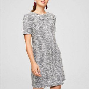 Loft Petite Fringe Tweed Dress, Size S
